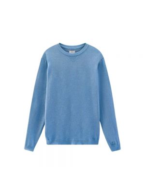 Sweatshirt mit rundhalsausschnitt Woolrich blau