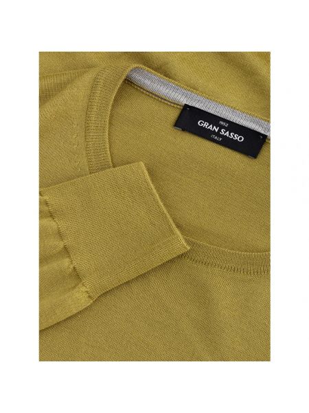 Jersey de cachemir de tela jersey con estampado de cachemira Gran Sasso verde