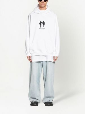 Oversize hoodie Balenciaga weiß