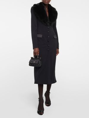 Μεταξωτό γυναικεία παλτό Dolce&gabbana μαύρο