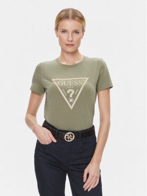 Priliehavé tričko Guess zelená
