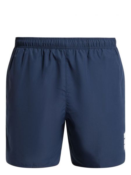 Kratke hlače s potiskom Lacoste modra