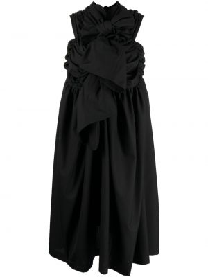 Bavlněné šaty s mašlí Comme Des Garçons Tao černé