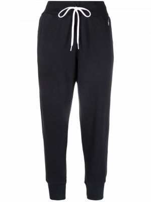 Pantalones rectos con bordado con bordado con bordado Polo Ralph Lauren negro