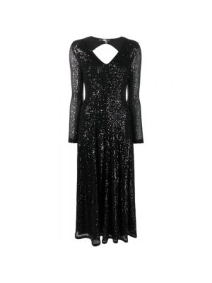 Sukienka długa z cekinami Karl Lagerfeld czarna