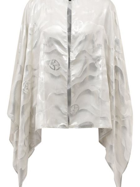 Шелковая блузка Giorgio Armani серая
