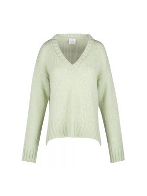 Sweter z dekoltem w serek Alysi zielony