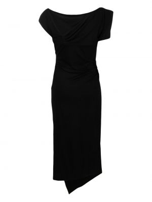 Asymetrické midi šaty Del Core černé
