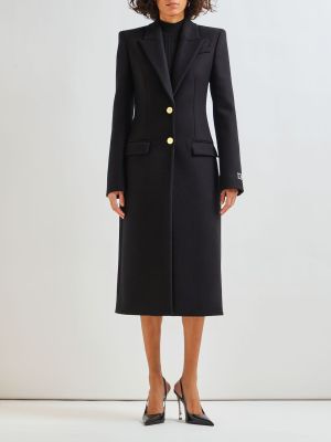 Cappotto di lana di feltro Versace nero