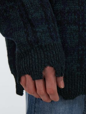 Jersey cuello alto de lana con cuello alto de tela jersey Balenciaga