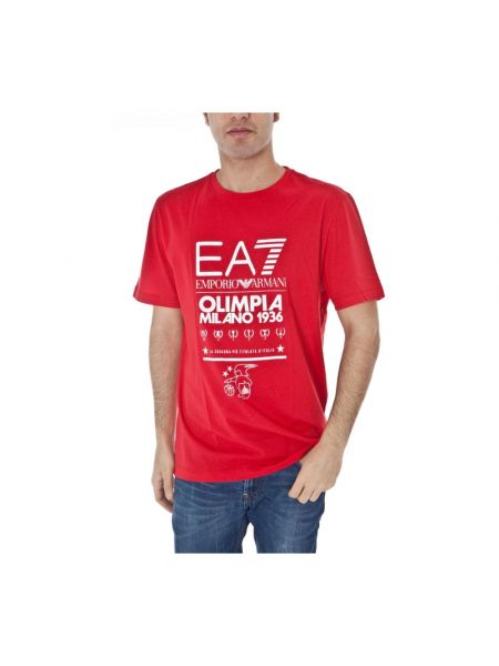Koszulka Emporio Armani czerwona