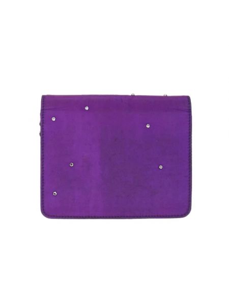 Bolso cruzado de seda Celine Vintage violeta