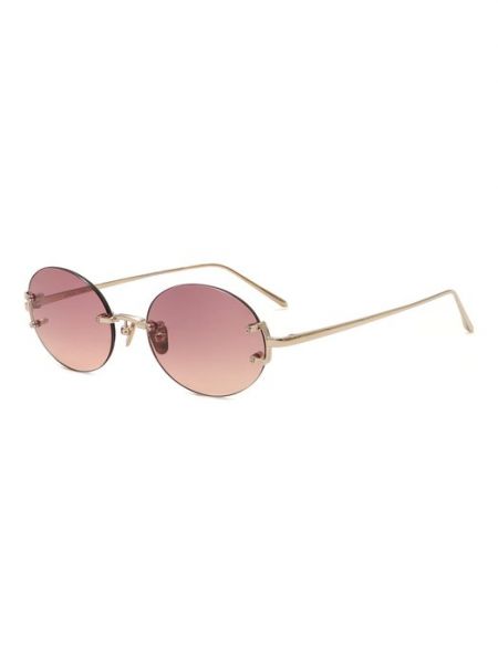 Розовые очки солнцезащитные Linda Farrow