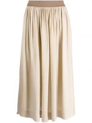 Midi sukně s abstraktním vzorem Uma Wang béžové