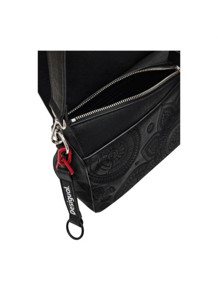 Bolso clutch con bordado con tachuelas Desigual negro