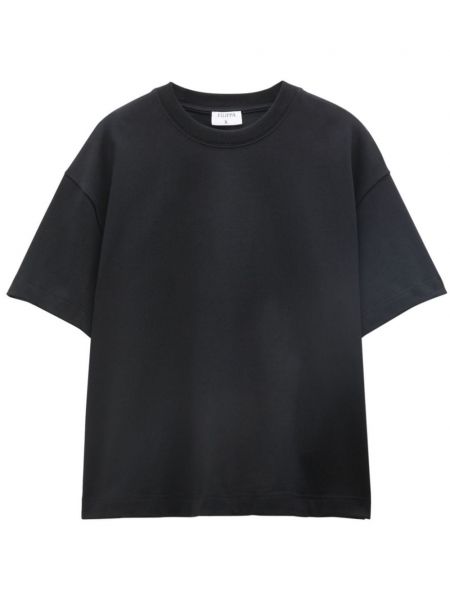 Oversized βαμβακερή μπλούζα Filippa K μαύρο