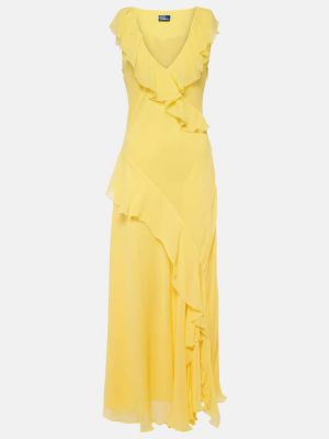 Dlouhé šaty s volány Polo Ralph Lauren žluté