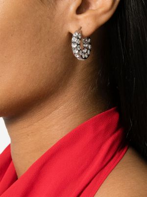 Boucles d'oreilles en cristal Amina Muaddi argenté