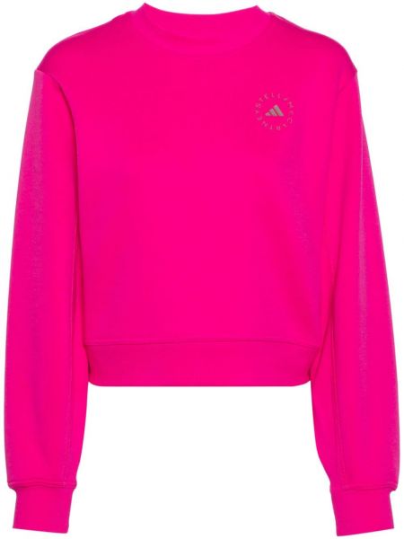 Mikina s kapucí s potiskem Adidas By Stella Mccartney růžová