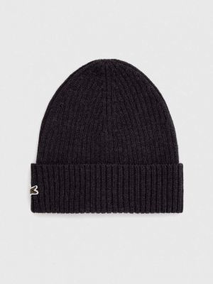 Шерстяная шапка Lacoste черная