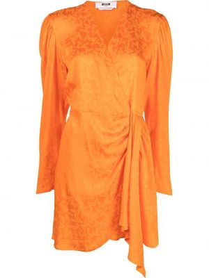 Trykt dress Msgm oransje