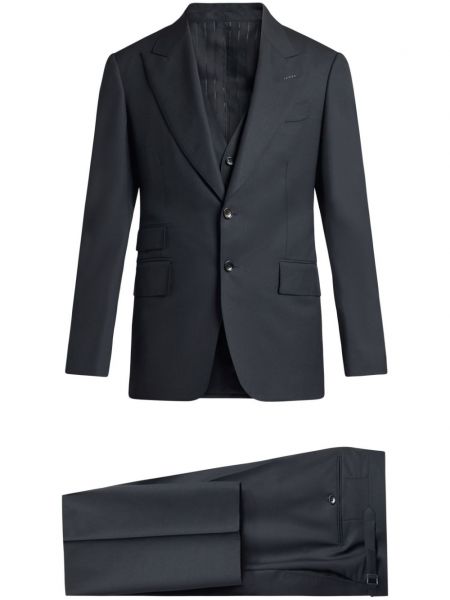 Vlnený oblek Tom Ford čierna