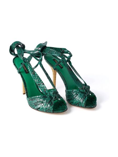 Calzado de estampado de serpiente Dolce & Gabbana verde