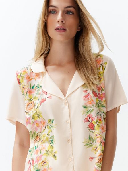 Pletena pidžama od viskoze s cvjetnim printom Trendyol