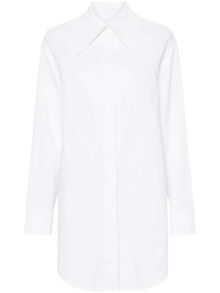 Λινό πουκάμισο Jil Sander λευκό