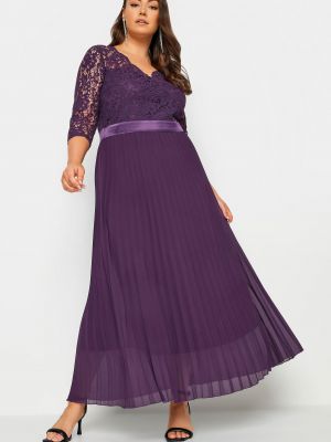 Плиссированное длинное платье Yours фиолетовое