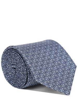 Шелковый галстук Canali голубой