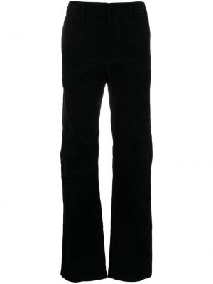 Памучни прав панталон от рипсено кадифе Post Archive Faction черно