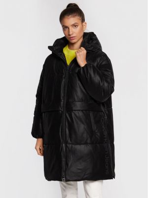 Pernati zimski kaput bootcut Calvin Klein Jeans crna