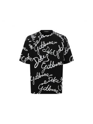 Хлопковая футболка Dolce & Gabbana, черная