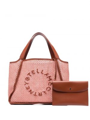 Shopper tressé Stella Mccartney rose