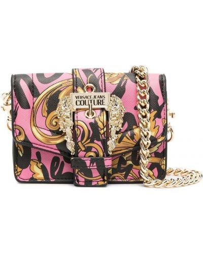 Trykt mini bag Versace Jeans Couture rosa