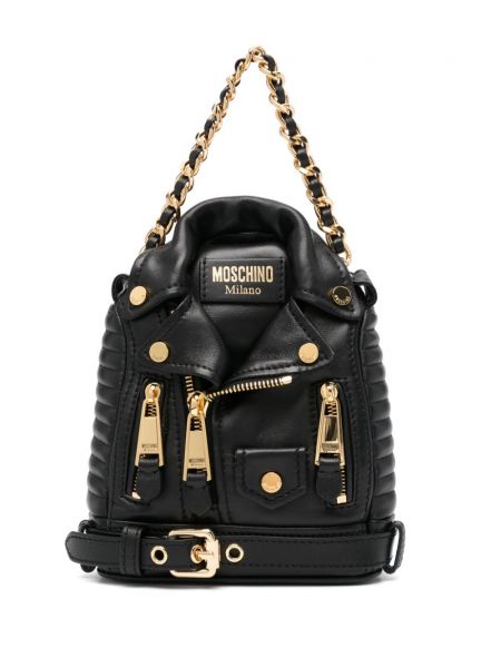 Kapitone çanta Moschino siyah