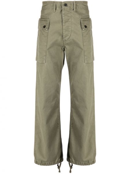 „cargo“ stiliaus kelnės su eglutės raštu Ralph Lauren Rrl žalia