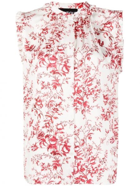 Blusa sin mangas de flores Boutique Moschino blanco