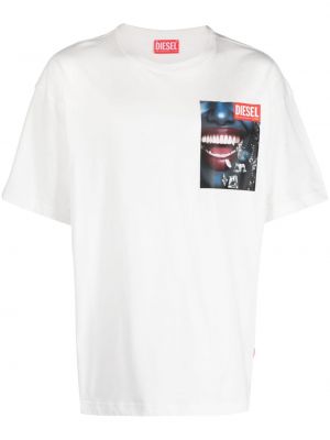 T-shirt con stampa Diesel bianco