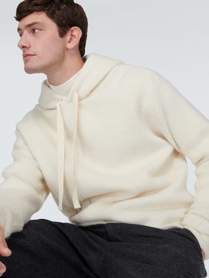 Chemise en laine en alpaga à capuche Jil Sander marron