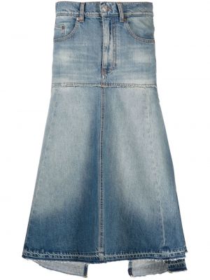 Asymetrické džínová sukně Victoria Beckham modré