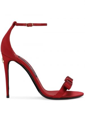 Satenaste sandali z lokom Dolce & Gabbana