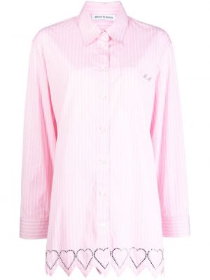Svītrainas krekls ar sirsniņām Mach & Mach rozā