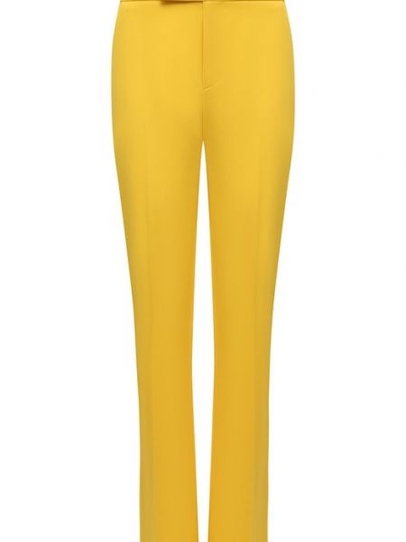 Шерстяные брюки Ralph Lauren желтые