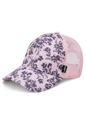Kapa s šiltom z perlami s cvetličnim vzorcem Puma roza