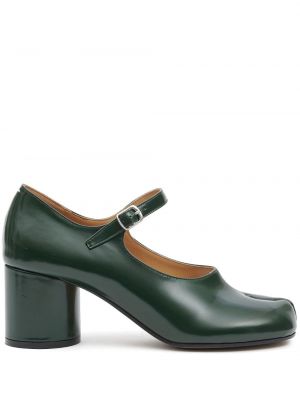 Полуотворени обувки с ток Maison Margiela зелено