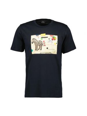 Koszulka w zebrę Ps By Paul Smith niebieska