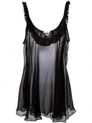 Hedvábné volné šaty s perlami Gilda & Pearl - černá