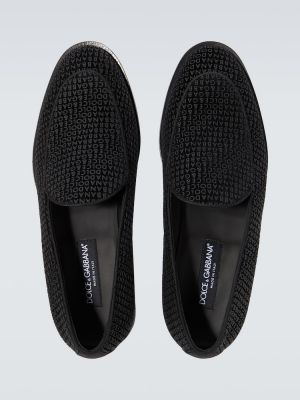 Pantofi loafer de catifea Dolce&gabbana negru